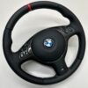 Bmw E46 E39 Steering wheel carbon trim red stripe, product image, full steering wheel