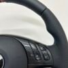 Bmw E46 E39 Steering wheel carbon trim showcasing top part of steering wheel, buttons
