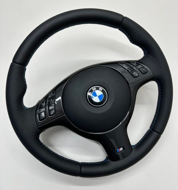 front view of Bmw E46 E39 Steering wheel carbon trim