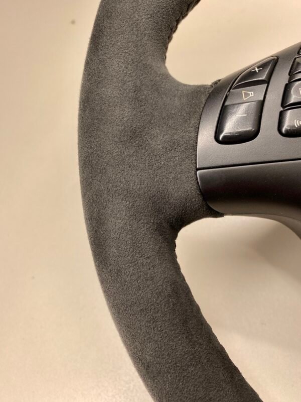 Alcantara E39 E46 Steering wheel close up