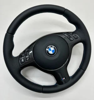 bmw-e39-e46-e53-m-sport-steering-wheel-carbon-01 bmw e39 e46 e53 m sport steering wheel perforated leather carbon trim