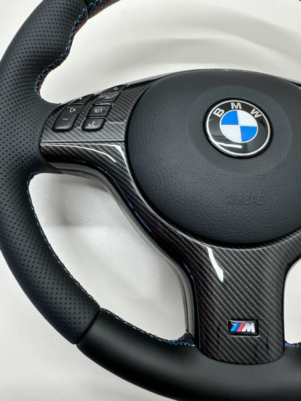 bmw-e39-e46-e53-m-sport-steering-wheel-carbon-04 bmw e39 e46 e53 m sport steering wheel perforated leather carbon trimbottom left