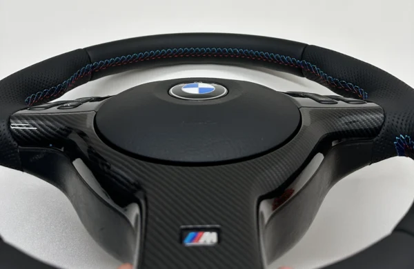 bmw-e39-e46-e53-m-sport-steering-wheel-carbon-08 bmw e39 e46 e53 m sport steering wheel perforated leather carbon trim top stitching quality