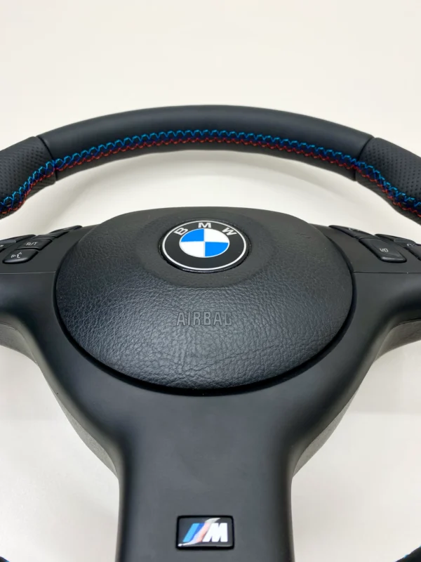 bmw e39 e46 e53 m sport steering wheel perforated leather m stitch airbag