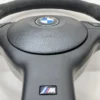 bmw e46 e39 e53 m sport steering wheel alcantara plastic trim close up