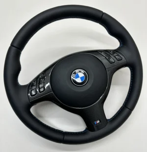 bmw e46 e39 e53 m sport steering wheel smooth leather carbon trim