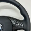 bmw e46 e39 e53 m sport steering wheel smooth leather carbon trim top right view