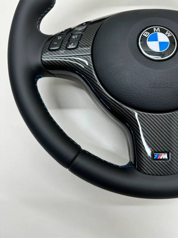 bmw e46 e39 e53 m sport steering wheel smooth leather carbon trim bottom left