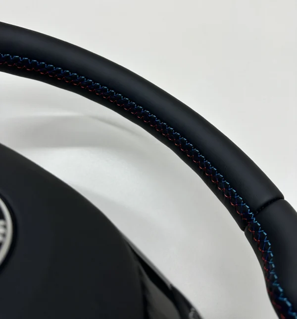 bmw e46 e39 e53 m sport steering wheel smooth leather carbon trim stitching of top
