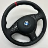 bmw e46 e39 e53 m sport steering wheel perforated leather carbon trim red stripe