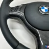 bmw e46 e39 e53 m sport steering wheel perforated leather carbon trim red stripe bottom left view