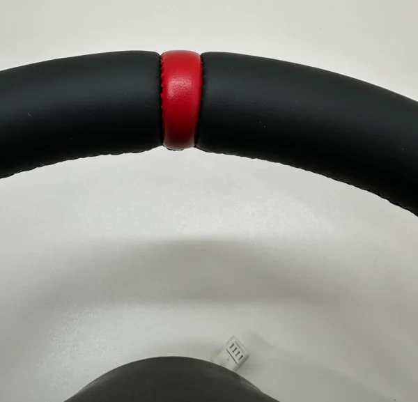 bmw e46 e39 e53 m sport steering wheel perforated leather carbon trim red stripe close up