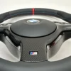 bmw e46 e39 e53 m sport steering wheel perforated leather carbon trim red stripe plastic trim zoomed in