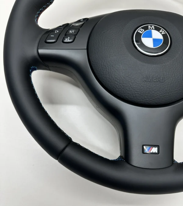 bmw e46 e39 e53 m sport steering wheel smooth leather all around bottom left