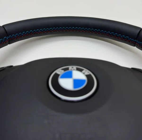 bmw e46 m3 smg steering wheel with paddles top stitching