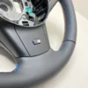 bmw-e60-e63-e64-m-sport-steering-wheel-08 bmw e60 e63 e64 m sport steering wheel m tricolor stitching bottom right stitching