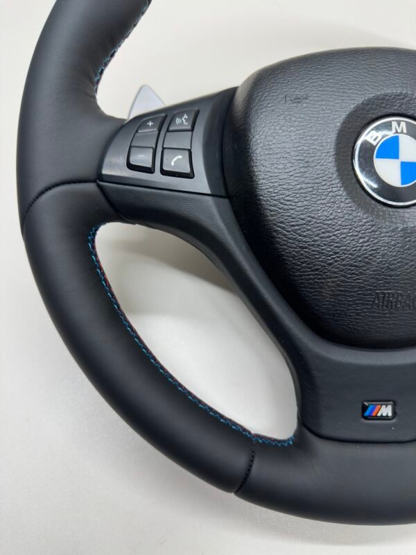 bmw x5 e70 x6 e71 smg m sport steering wheel with heating and m stitching left bottom view