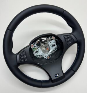 bmw-e83-x3-m-sport-steering-wheel-01 bmw e83 x3 m sport steering wheel smooth leather m stitching no airbag
