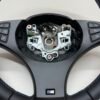 bmw-e83-x3-m-sport-steering-wheel-05 bmw e83 x3 m sport steering wheel smooth leather m stitching no airbag bottom plastic trim view