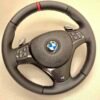 bmw e88 e90 e92 m sport steering with pre lci shifters wheel carbon trim red stripe m stitching