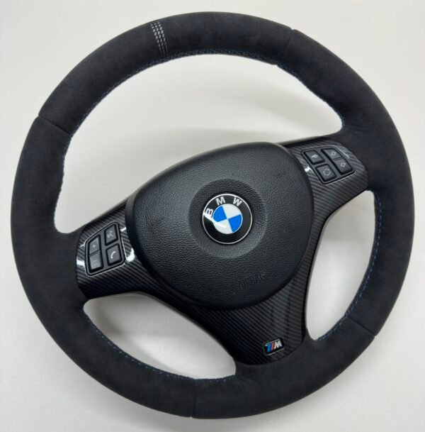 bmw e90 e92 m3 alcantara cs edition steering wheel with carbon trim buttons and airbag