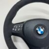 bmw e90 e92 m3 alcantara cs edition steering wheel with carbon trim buttons and airbag top left view