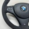 bmw e90 e92 m3 alcantara cs edition steering wheel with m sport trim buttons and airbag bottom left view