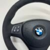 bmw e90 e92 m3 alcantara cs edition steering wheel with m sport trim buttons and airbag top left view