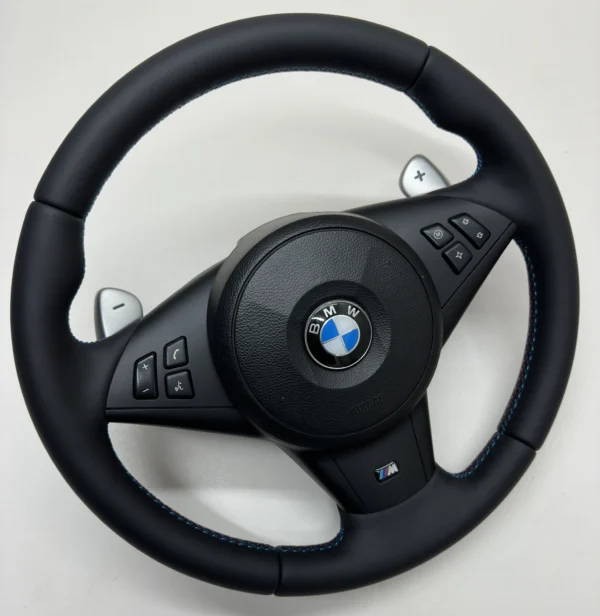 bmw m5 60 m6 e63 smg m sport steering wheel with paddle shifters m stitching