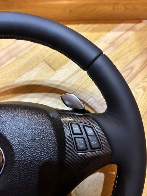 heated-bmw-e90-e91-e92-steering-wheel-performance-paddles-03 Heated BMW Steering wheel for E90 E91 E92 E93