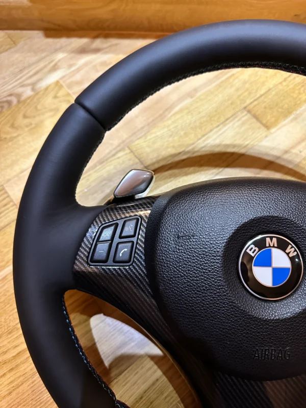 heated-bmw-e90-e91-e92-steering-wheel-performance-paddles-06 Heated BMW Steering wheel for E90 E91 E92 E93