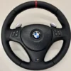 bmw e82 e92 e93 m sport steering wheel with prelci paddles red stripe centered