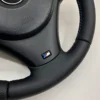 bmw e82 e92 e93 m sport steering wheel with prelci paddles red stripe bottom side view