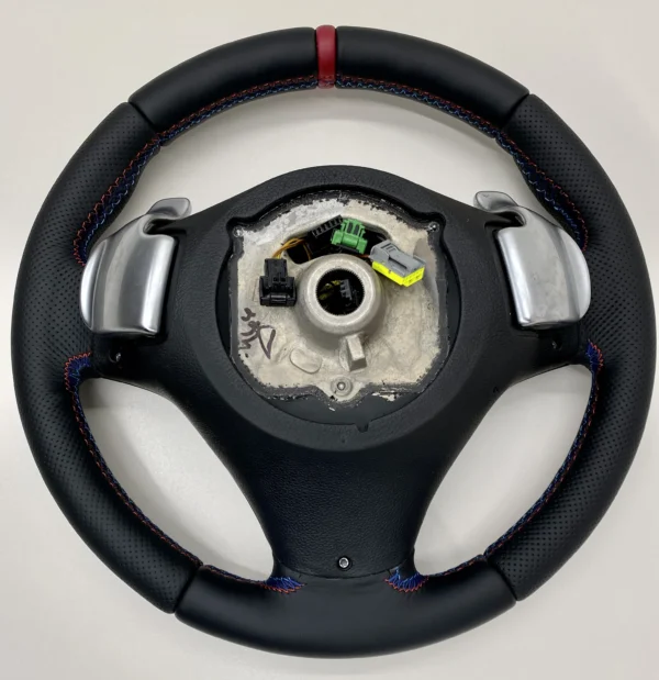 bmw e82 e92 e93 m sport steering wheel with prelci paddles red stripe back side