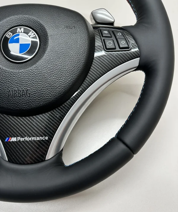 bmw e90 e92 e93 Sport Performance steering wheel with pre lci paddle shifters bottom right view