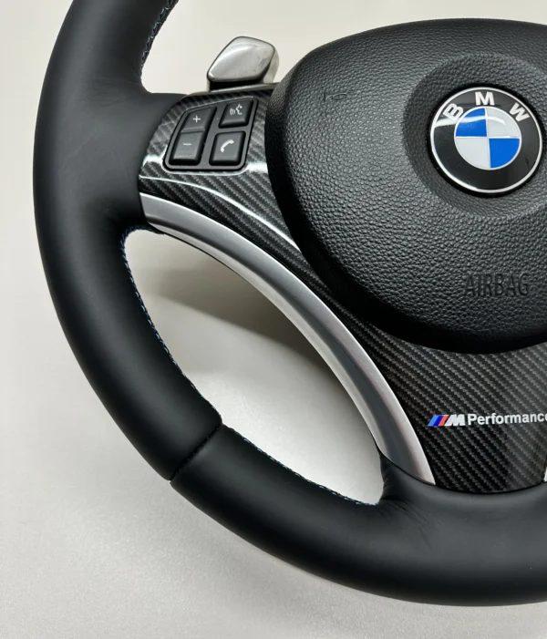 bmw e90 e92 e93 Sport Performance steering wheel with pre lci paddle shifters bottom left view