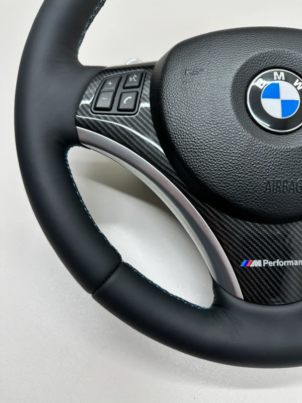 bmw e90 e82 e87 Sport Performance steering wheel with lci paddle shifters bottom left view