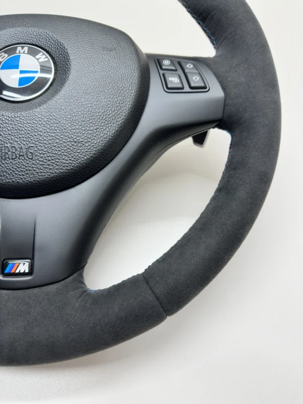 bmw e90 e92 e93 m3 dct alcanatara cs edition steering wheel bottom right view