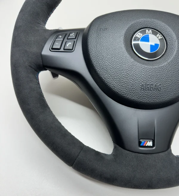 bmw e90 e92 e93 m3 dct alcanatara cs edition steering wheel bottom left view