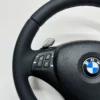bmw e90 e92 Performance steering wheel with pre lci paddle shifters top left view