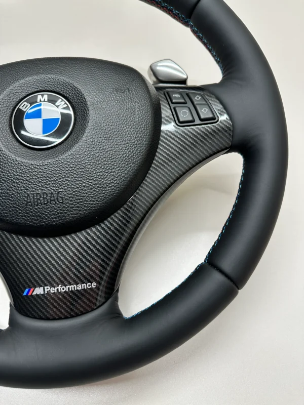 bmw e90 e92 Performance steering wheel with pre lci paddle shifters bottom right view